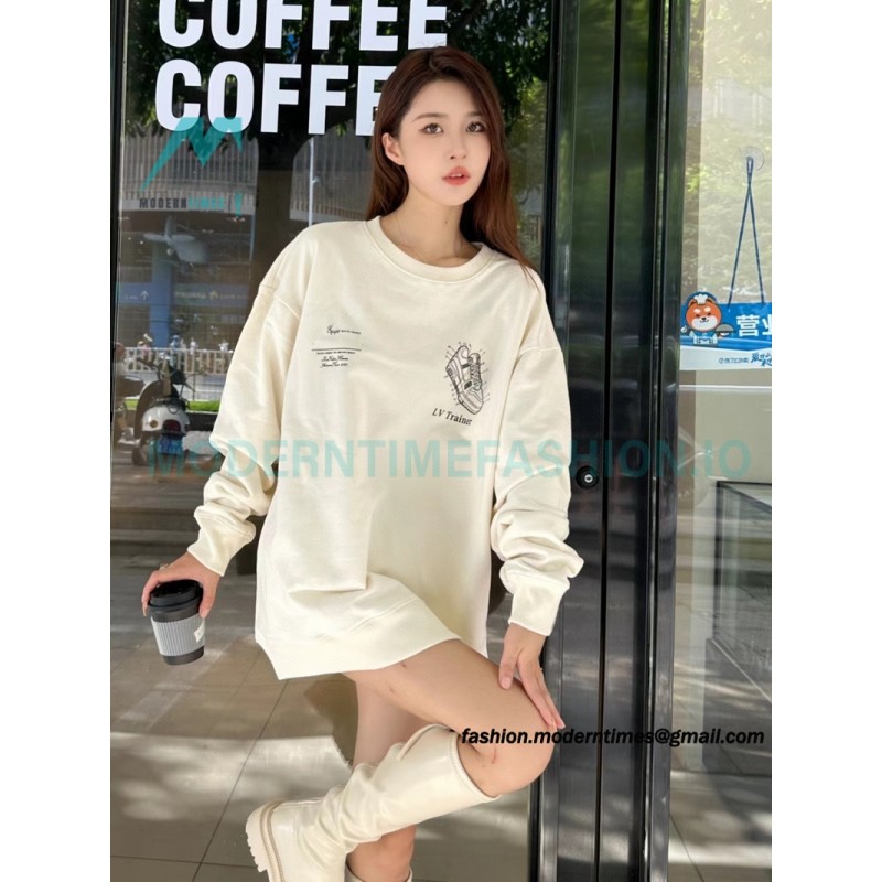 Louis Vuitton - 23FW Shoes Print Crewneck Hoodie
