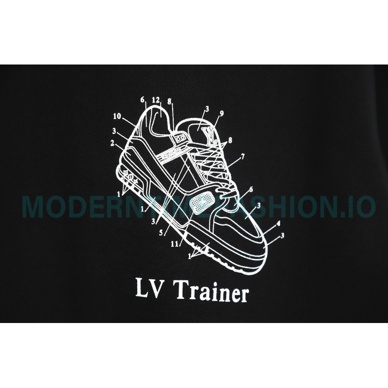 Louis Vuitton - 23FW Shoes Print Crewneck Hoodie