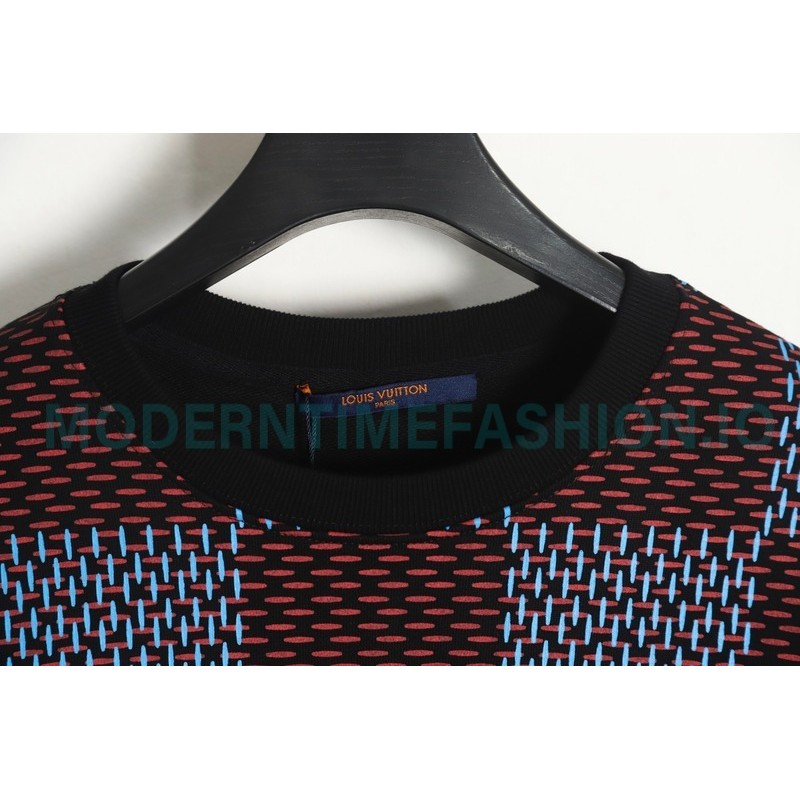 Louis Vuitton - 23FW Checkered Crewneck Hoodie