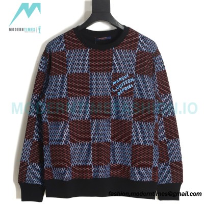Louis Vuitton - 23FW Checkered Crewneck Hoodie