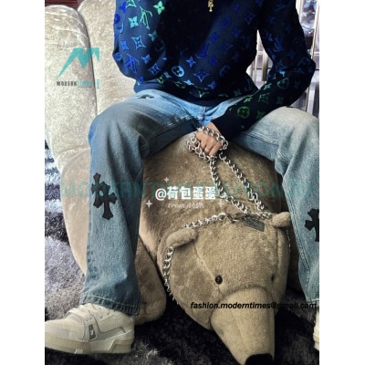 Louis Vuitton - 22FW Full Print Gradient Flock Presbyte Crewneck Hoodie
