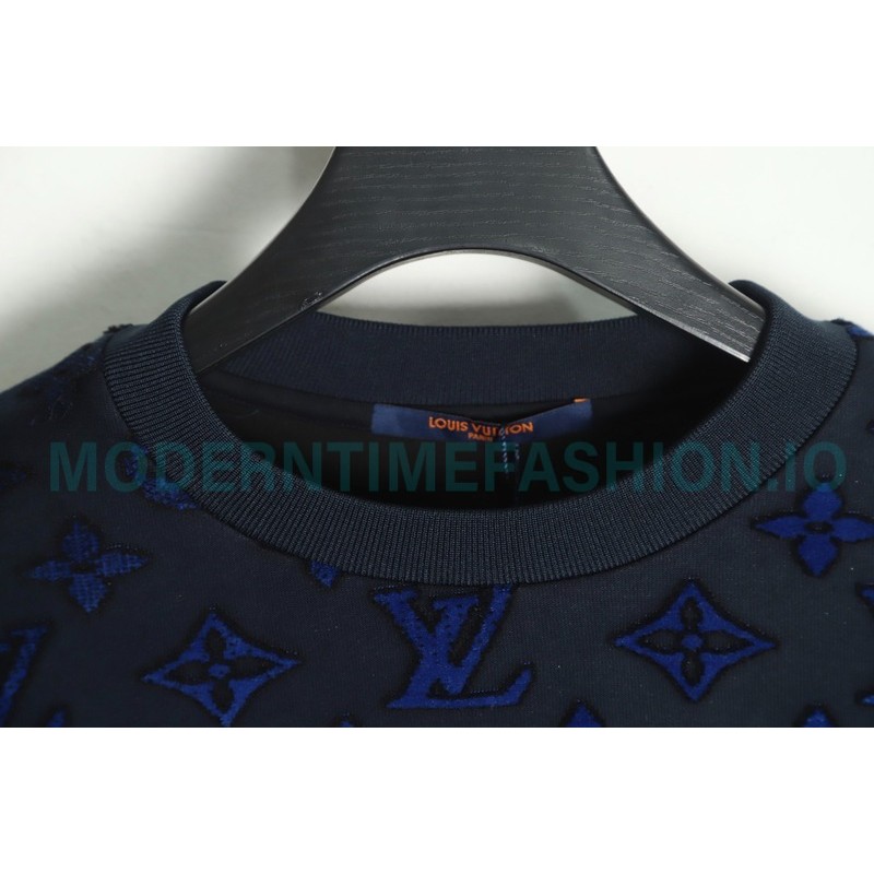 Louis Vuitton - 22FW Full Print Gradient Flock Presbyte Crewneck Hoodie