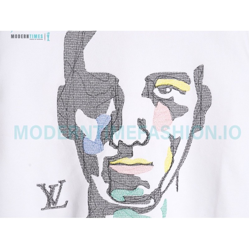 Louis Vuitton - 23FW Face Embroidered Crewneck Hoodie