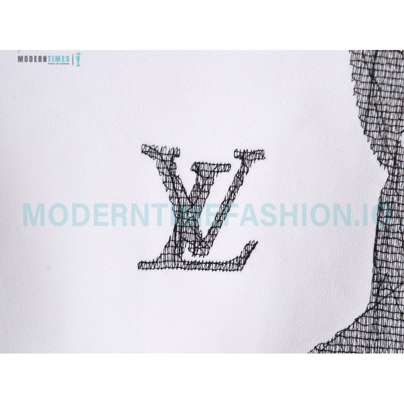 Louis Vuitton - 23FW Face Embroidered Crewneck Hoodie