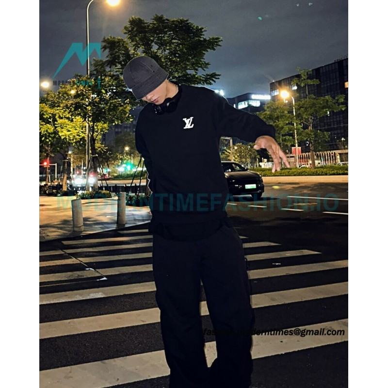 Louis Vuitton - Hand Printed Crew-neck Hoodie