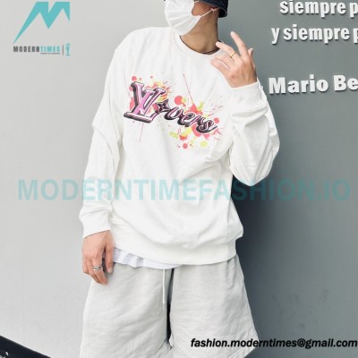 Louis Vuitton - Graffiti Printed Crew-neck Hoodie