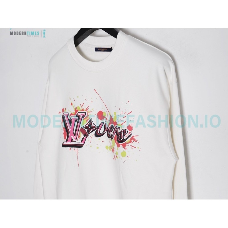 Louis Vuitton - Graffiti Printed Crew-neck Hoodie