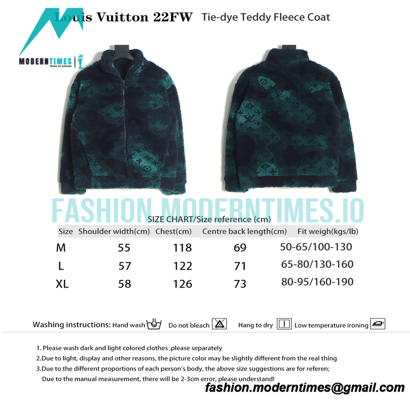  Louis Vuitton - 22FW Tie-dye Teddy Fleece Coat