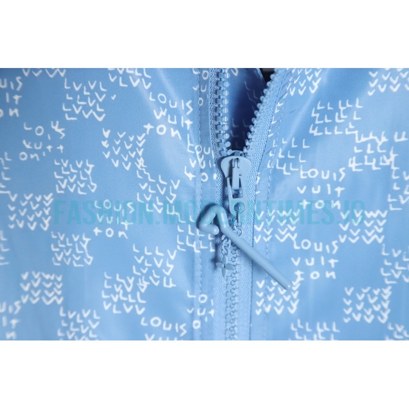 Louis Vuitton - 22FW Airplane Gradient Letter Print Hooded Zipper Jacket