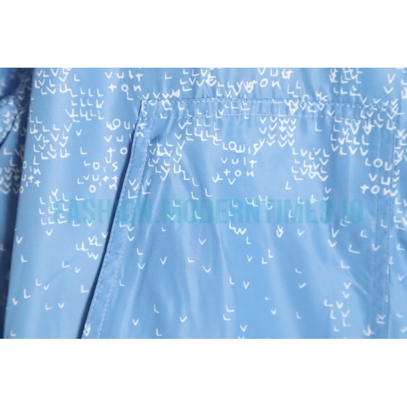 Louis Vuitton - 22FW Airplane Gradient Letter Print Hooded Zipper Jacket