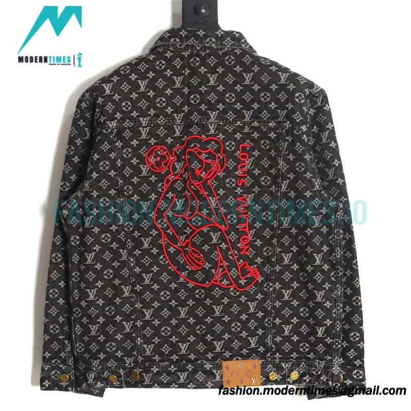 Louis Vuitton - 23SS Little Red Man Jacquard Three-dimensional Embroidered Denim Jacket