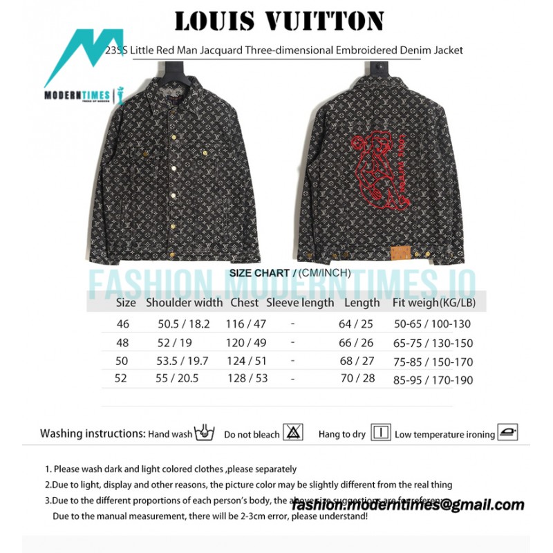 Louis Vuitton - 23SS Little Red Man Jacquard Three-dimensional Embroidered Denim Jacket