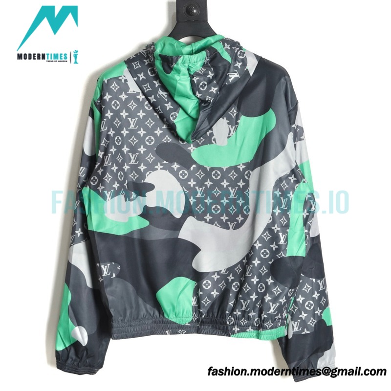 Louis Vuitton - 23FW New Early Fall Heavy Print Hooded Long-sleeved Coat