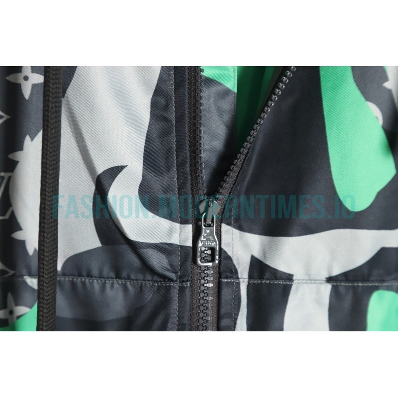 Louis Vuitton - 23FW New Early Fall Heavy Print Hooded Long-sleeved Coat