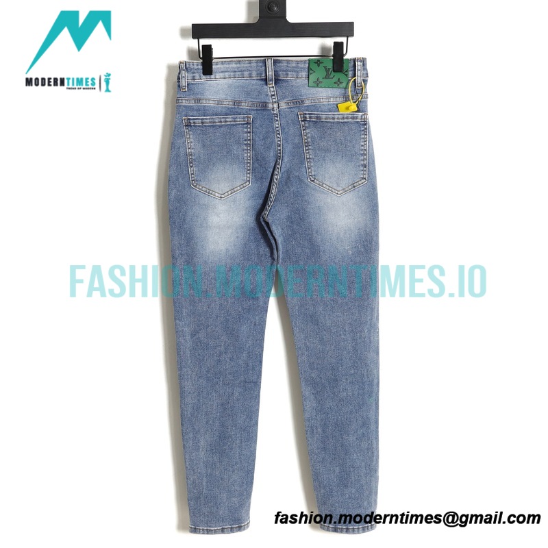 Louis Vuitton - Line Letter Print Jeans