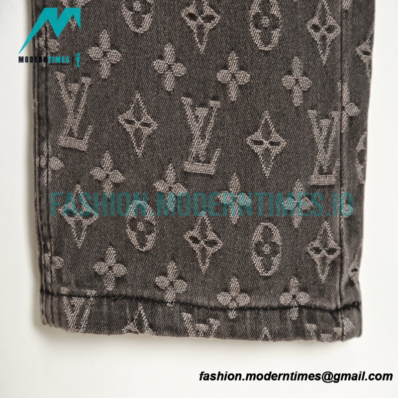 Louis Vuitton - 22FW Little Red Man Destroy Jacquard Jeans