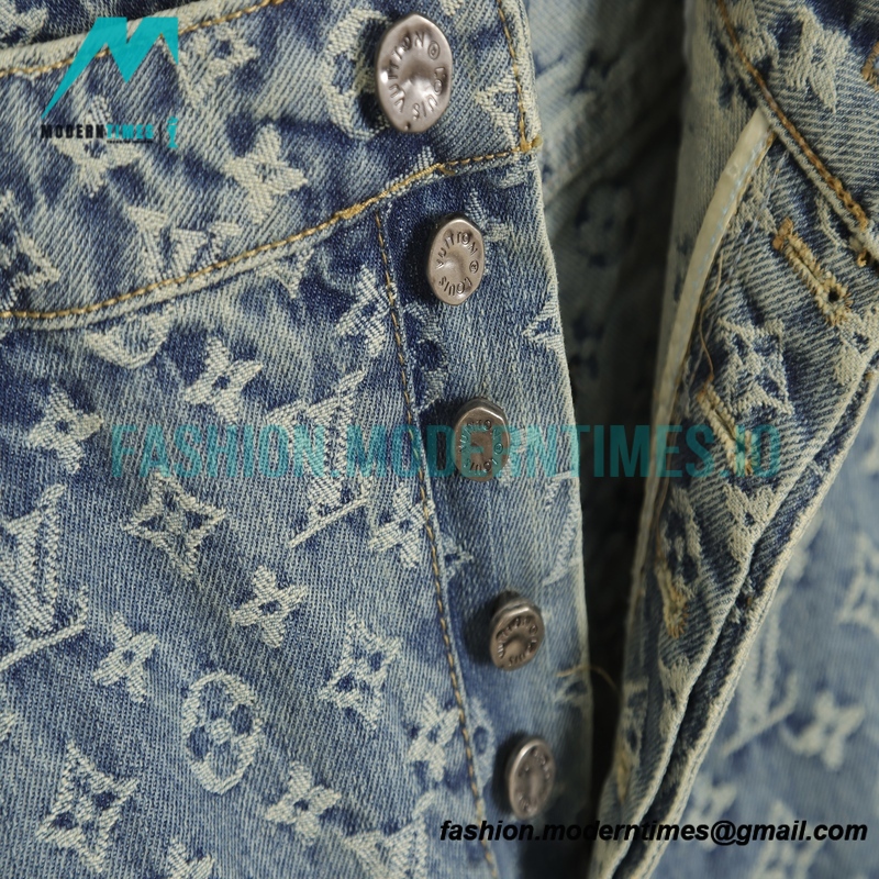 Louis Vuitton - Full Print Jacquard Straight Wash Jeans