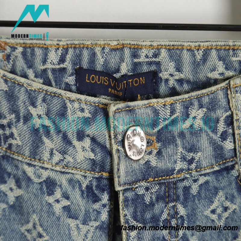 Louis Vuitton - Full Print Jacquard Straight Wash Jeans