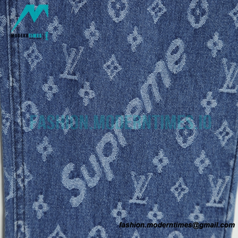 Louis Vuitton - Amp - Supreme Classic Washed Presbyterian Jeans Full Print