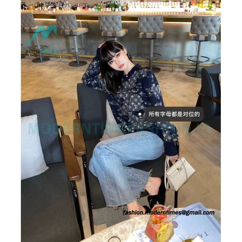 Louis Vuitton - 23FW Camouflage Rendered Wool Crewneck Sweater