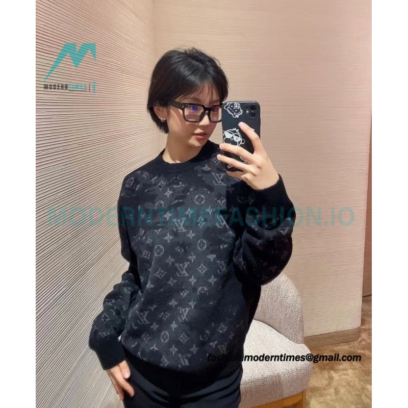 Louis Vuitton - 23FW Camouflage Rendered Wool Crewneck Sweater