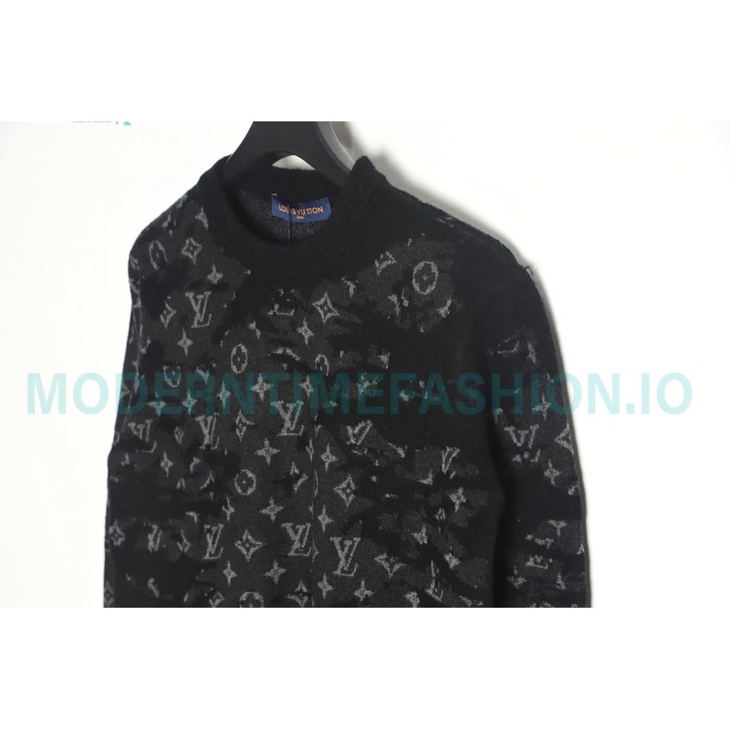 Louis Vuitton - 23FW Camouflage Rendered Wool Crewneck Sweater