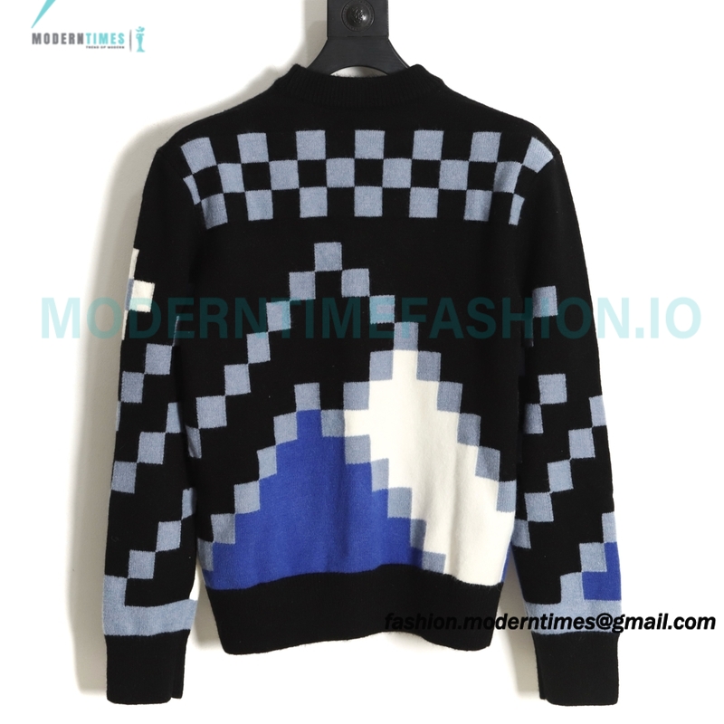 Louis Vuitton - 23FW Check Mosaic crewneck sweater