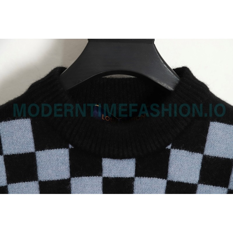 Louis Vuitton - 23FW Check Mosaic crewneck sweater