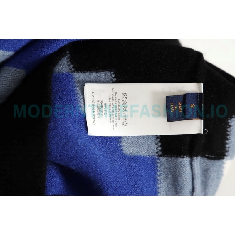 Louis Vuitton - 23FW Check Mosaic crewneck sweater