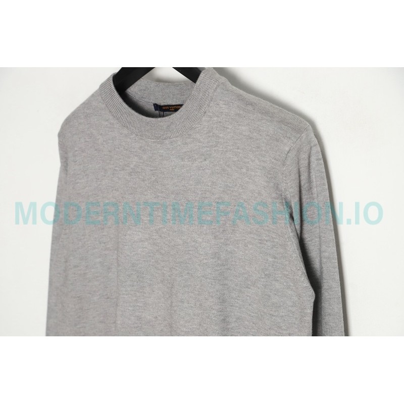 Louis Vuitton - 23SS Solid Color Cuff Logo Knit Sweater