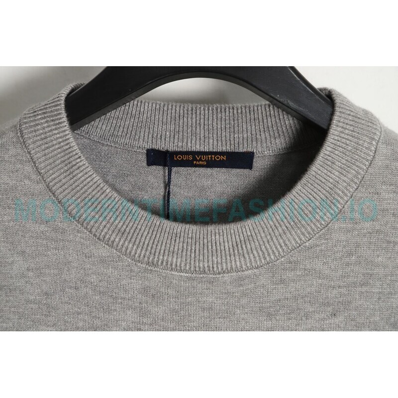 Louis Vuitton - 23SS Solid Color Cuff Logo Knit Sweater
