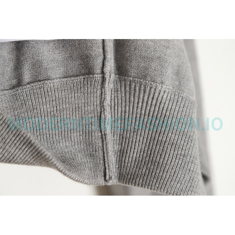 Louis Vuitton - 23SS Solid Color Cuff Logo Knit Sweater