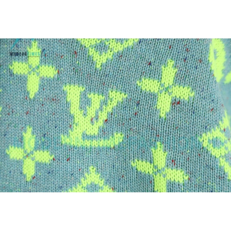Louis Vuitton - 23ss Full Printed Green Flower Cardigan Sweater