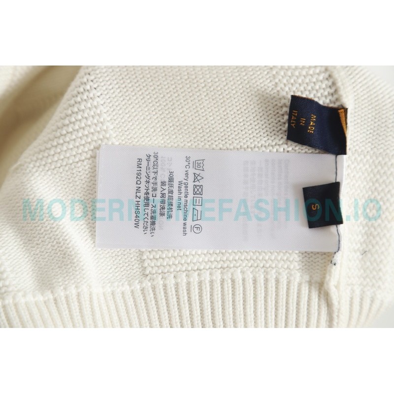 Louis Vuitton - 22SS Chest Pin Checkerboard Knit Sweater