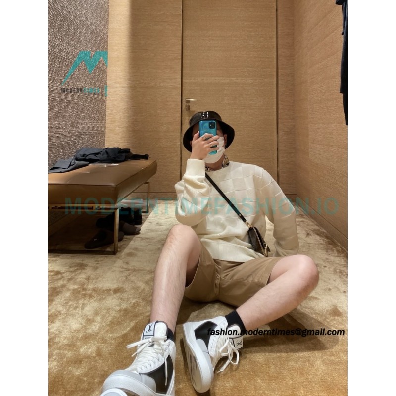 Louis Vuitton - 22SS Chest Pin Checkerboard Knit Sweater