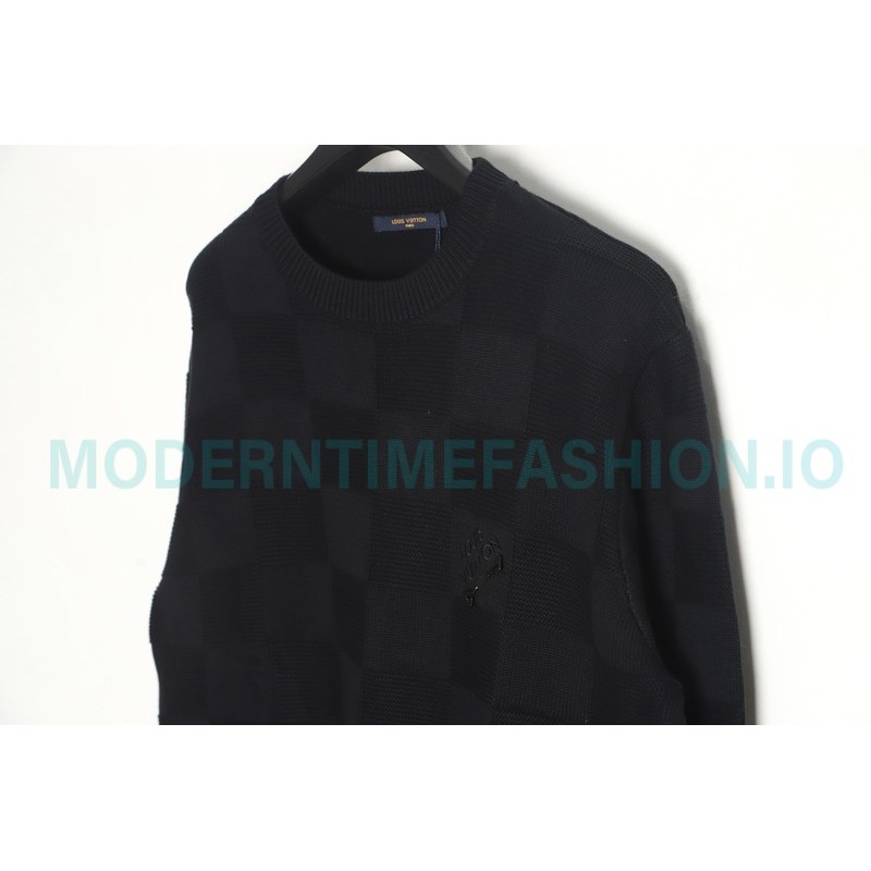Louis Vuitton - 22SS Chest Pin Checkerboard Knit Sweater