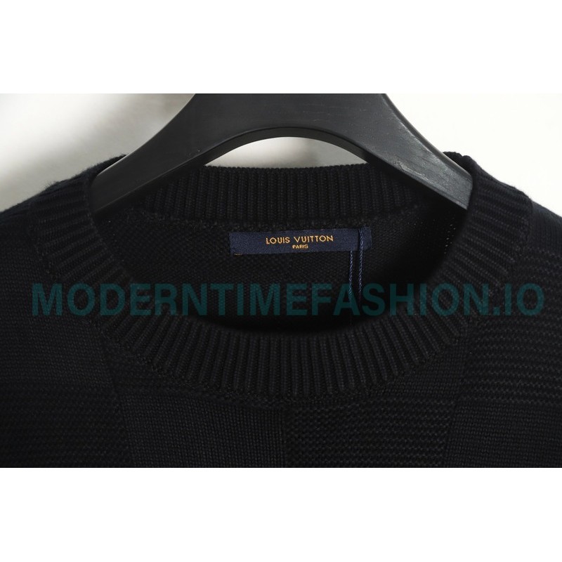 Louis Vuitton - 22SS Chest Pin Checkerboard Knit Sweater