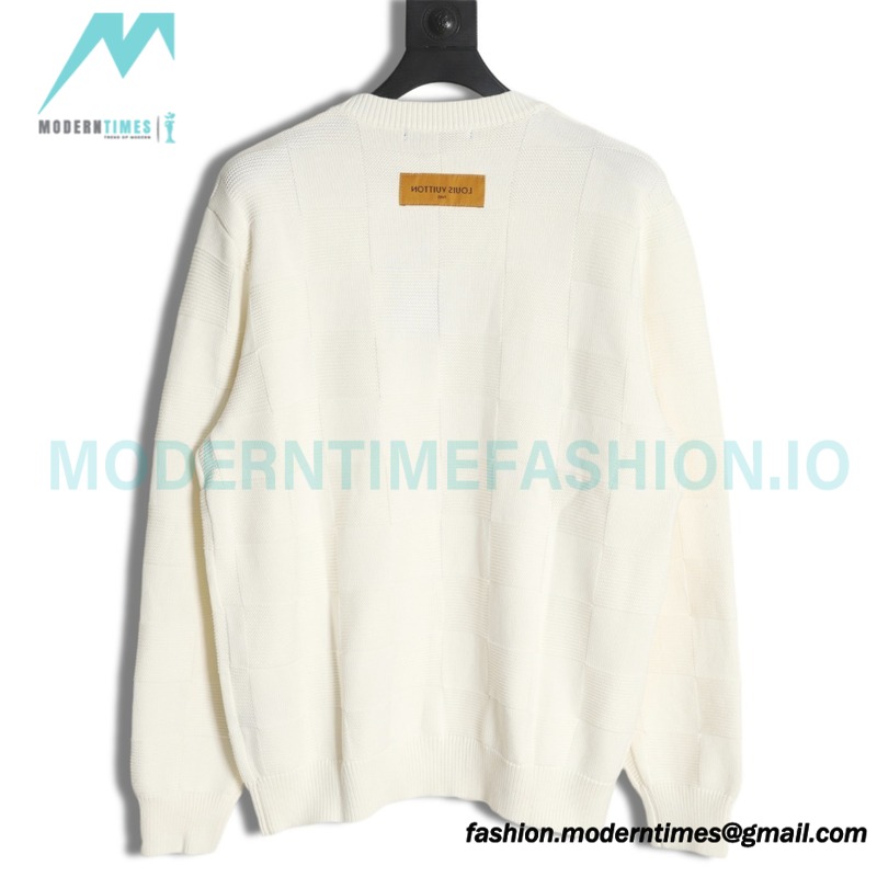 Louis Vuitton - 22SS Chest Pin Checkerboard Knit Sweater