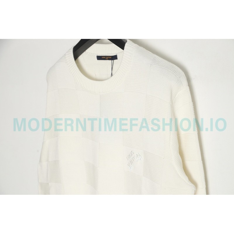 Louis Vuitton - 22SS Chest Pin Checkerboard Knit Sweater