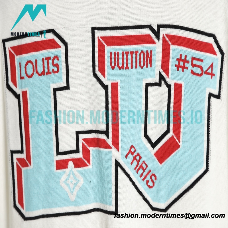 Louis vuitton - Color Contrast Edge Logo Knitted Short Sleeve
