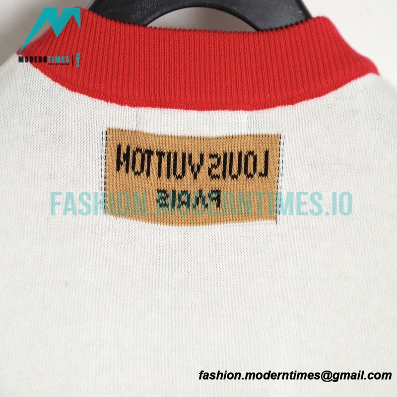 Louis vuitton - Color Contrast Edge Logo Knitted Short Sleeve