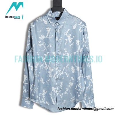 Louis Vuitton - 23SS Full Leaf Print Silk Shirt