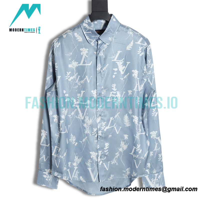 Louis Vuitton - 23SS Full Leaf Print Silk Shirt