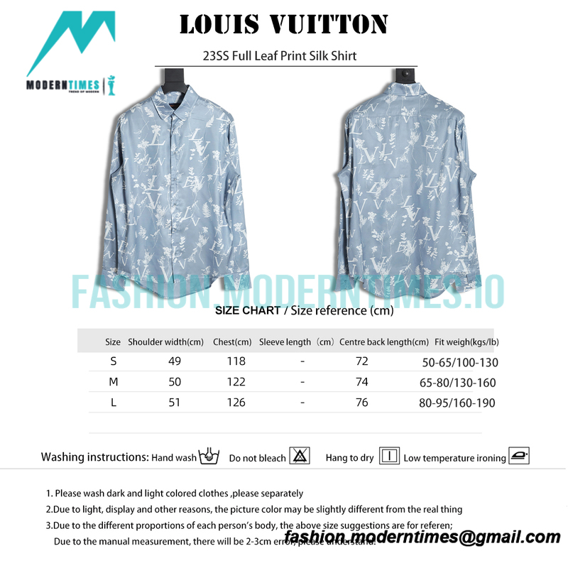 Louis Vuitton - 23SS Full Leaf Print Silk Shirt