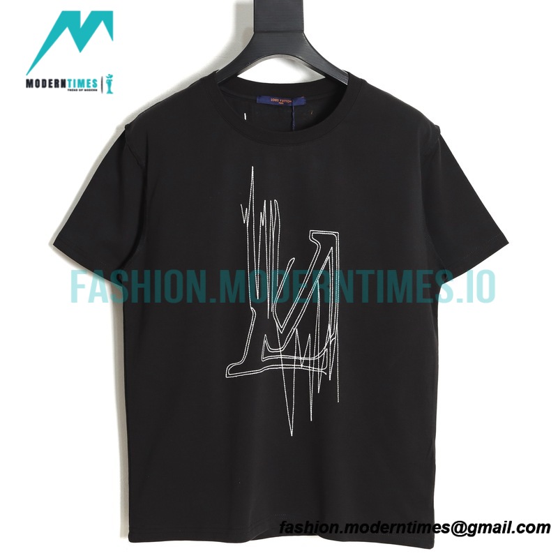 Louis Vuitton - 23SS Line Embroidered Short Sleeve T-shirt