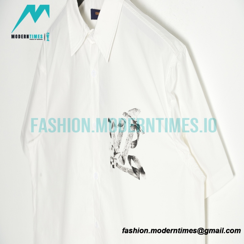 Louis Vuitton - 23s Chest Ink Peace Dove Short Sleeve Shirt