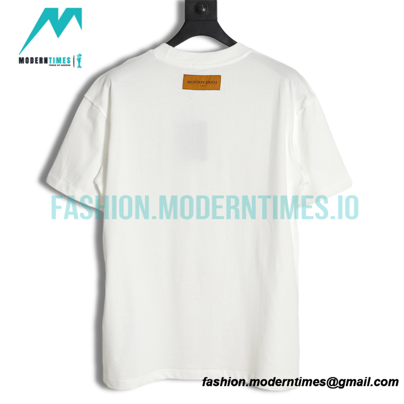 Louis Vuitton - Colorful Crayon Doodle Colorful Print Short Sleeve T-shirt