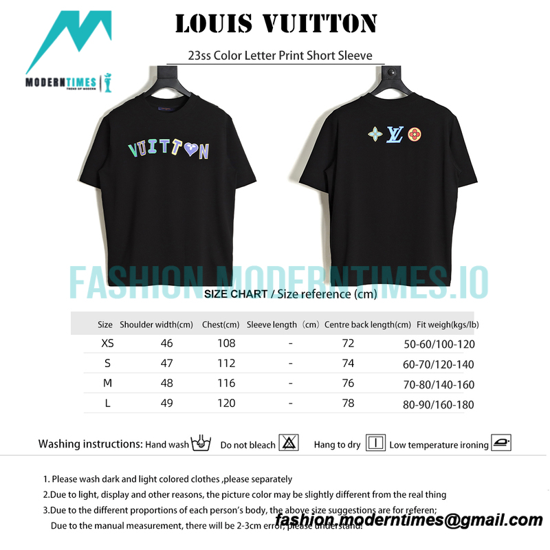 Louis Vuitton - 23ss Color Letter Print Short Sleeve