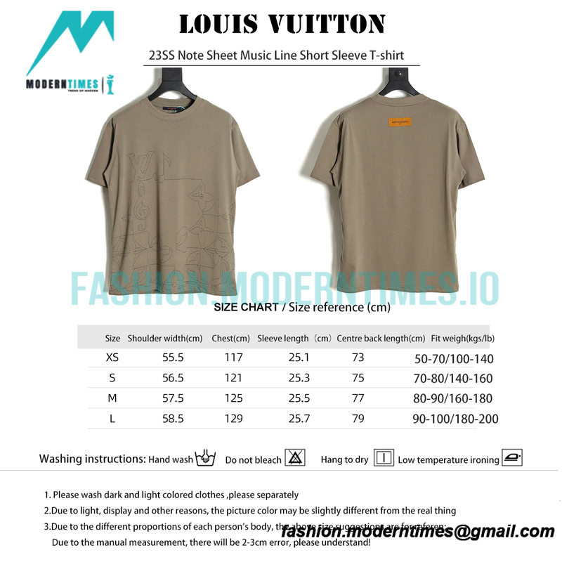  Louis Vuitton - 23SS Note Sheet Music Line Short Sleeve T-shirt