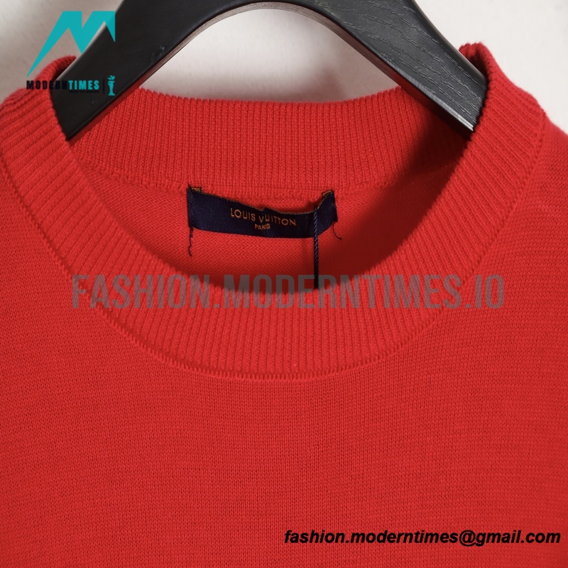 Louis Vuitton - Letter Jacquard Knitted Short Sleeve